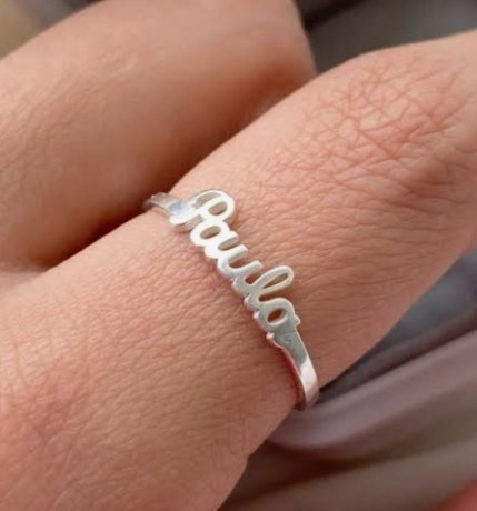 Anel Personalizado até 4 Nomes banhado a prata 950