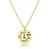 Colar Personalizado Medalha Nascimento banhado a ouro 18k