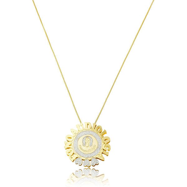 Colar Mandala Personalizado Profissão banhado a ouro 18 k