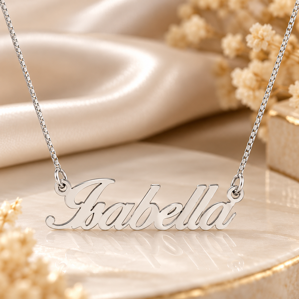Colar Personalizado Nome Delicado banhado prata de lei 950